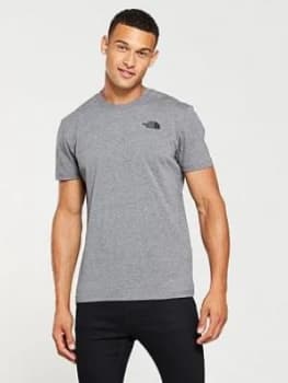 The North Face Short Sleeve Red Box T Shirt Medium Grey Heather Size L Men