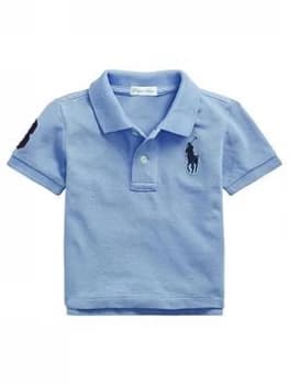 Ralph Lauren Baby Boys Classic Short Sleeve Big Pony Polo Shirt - Blue, Size 6 Months