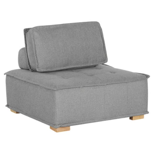 Beliani 1-Seat Section Tibro Fabric Grey