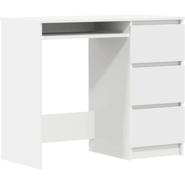 vidaXL Desk White Engineered Wood Computer Desk Workstation Working Table