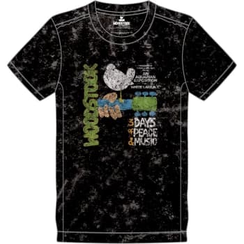 Woodstock - Poster Unisex Large T-Shirt - Black