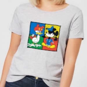 Disney Mickey And Donald Clothes Swap Womens T-Shirt - Grey - 3XL