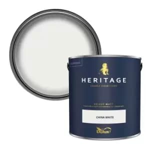 Dulux Heritage Velvet Matt China White Matt Emulsion Paint 2.5L