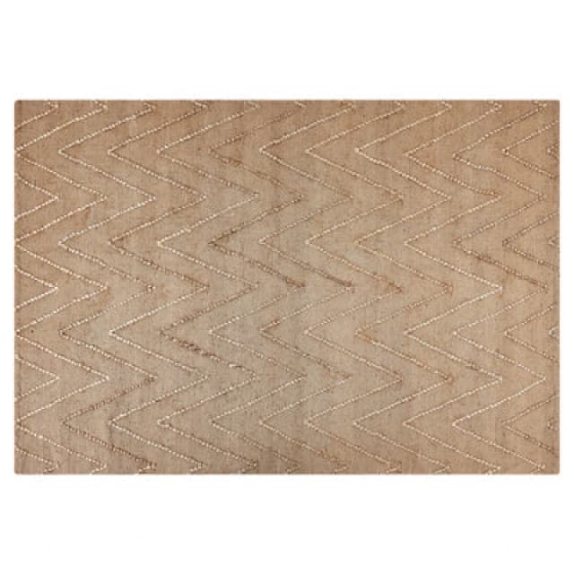 Beliani Rug Daday Beige 140 X 200 Cm Jute