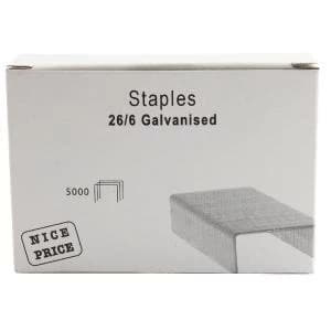 266mm Metal Staples Pack of 5000 WX27001