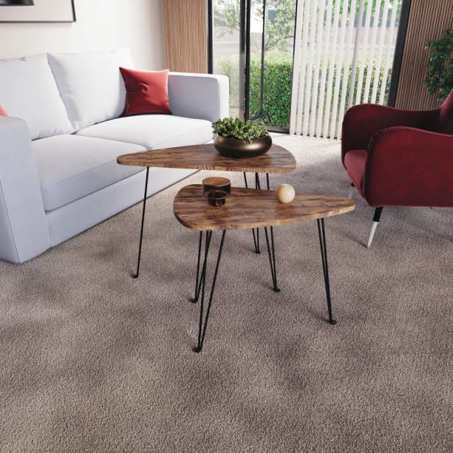 Lassic Vida Designs Brooklyn Nest of 2 Oval Tables Dark Wood unisex Set of 2