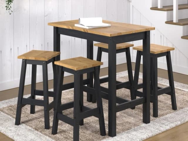 Core Corona Black Large Rectangular Dining Set
