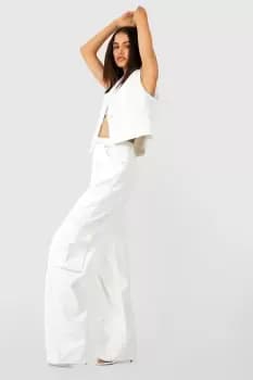 Loose Fit Denim Cargo Pants