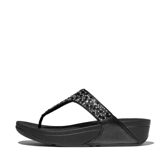 FitFlop Womens sandals FitFlop Lulu Crystal-Mix Toe-Post Noir Female 36