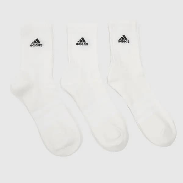 adidas white & Black sportwear crew socks 3 pack White/Black UK 8.5-10