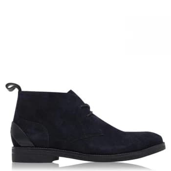 Reiss Reeves Desert Boots - Navy