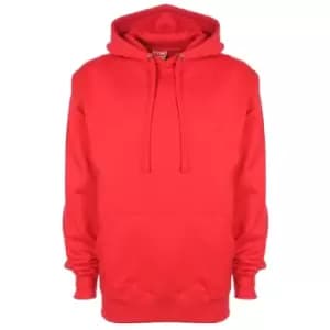 FDM Unisex Plain Original Hooded Sweatshirt / Hoodie (300 GSM) (XS) (Fire Red)