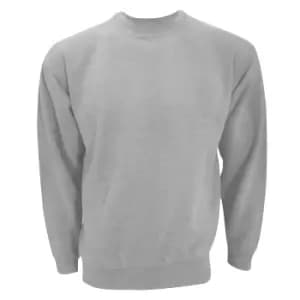 UCC 50/50 Unisex Plain Set-In Sweatshirt Top (3XL) (Heather Grey)