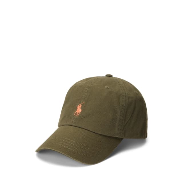 Polo Ralph Lauren Cotton Twill Adjustable Baseball Cap Canopy Olive unisex One Size