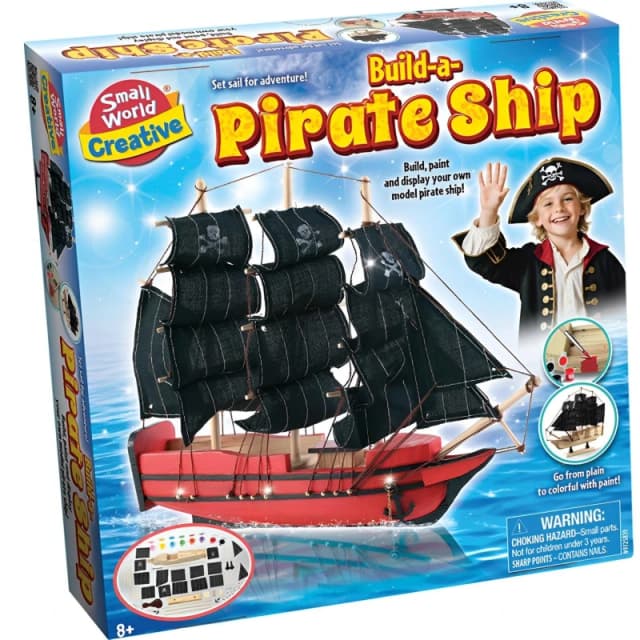 Small World Toys Build-A-Pirate Ship, Multi 5839
