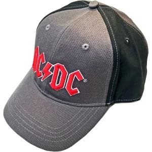 AC/DC - Red Logo Unisex Baseball Cap - Grey/Black