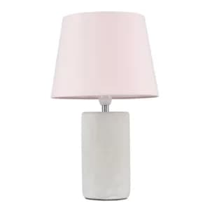 Austin Table Lamp with Dusty Pink Aspen Shade
