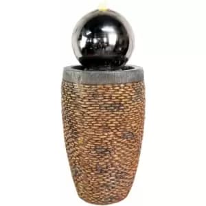 Tranquility Water Features - Sphere with Pebble Column Solar Powered Water Feature