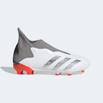 adidas Predator Freak .3 Laceless Childrens FG Football Boots - White/SolarRed