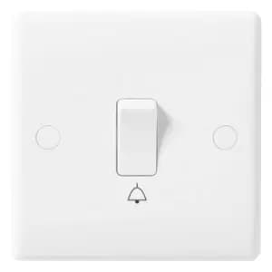 BG Nexus White 1 Gang 2 Way Rocker Switch 10A - 814