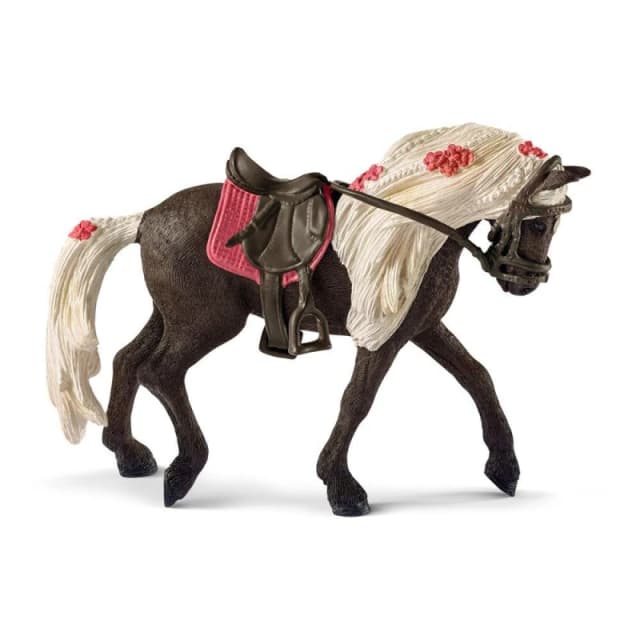 Figurine: Schleich Horse Club Rocky Mountain Horse Mare Horse Show Toy Figure, Black, 5 to 12 Years (42469) Multi