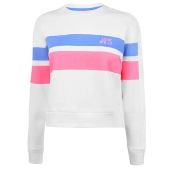 Jack Wills Mellor Bold Crew Neck Sweatshirt - Vintage White