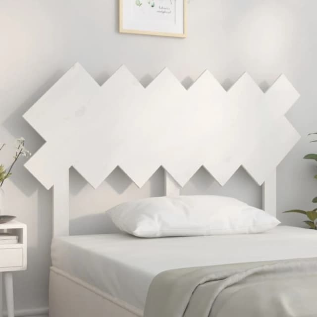 Vidaxl Bed Headboard White 122.5X3X80.5cm Solid Wood Pine, White 819211