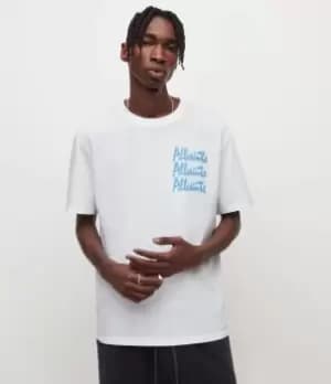 AllSaints Mens Ignitor Crew T-Shirt, Optic White, Size: M