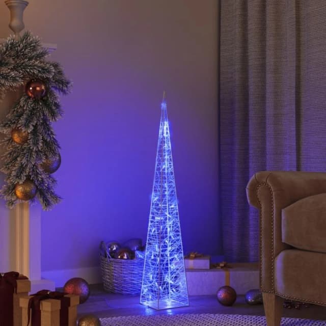 VIDAXL Vidaxl - Acrylic Decorative LED Light Cone Blue 90cm 8720286434895