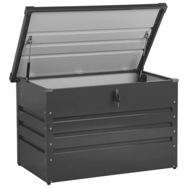 Beliani Storage Box Cebrosa 100 Cm 62cm Graphite Grey