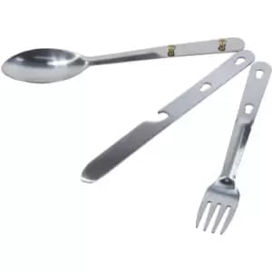 Regatta Steel Interlocking Compact Camping Cutlery Set One Size