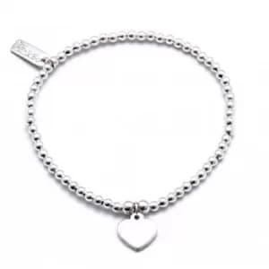 ChloBo Iconic Mini Plain Heart Charm Bracelet SBCC024