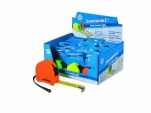 Silverline 273210 Hi-Vis Contour Tape Display Box 18pce 8m x 25mm