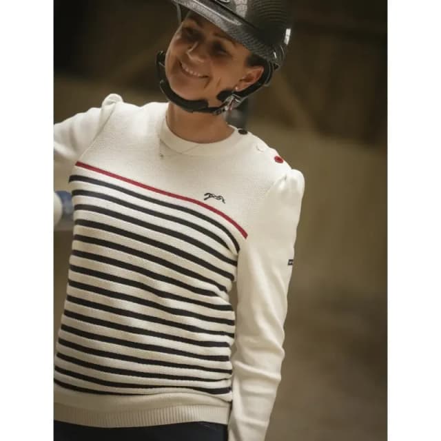 Penelope Womens sailboat Penelope x Saint James Maelle Blanc Female M