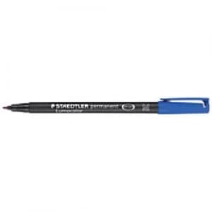 STAEDTLER 317 OHP Marker Medium Round Blue Pack of 10