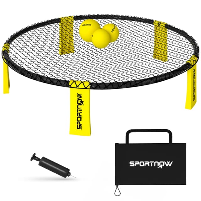 SPORTNOW SPORTNOW Spike Ball Set, Mini Beach Games Set with Net, 3 Balls and Pump