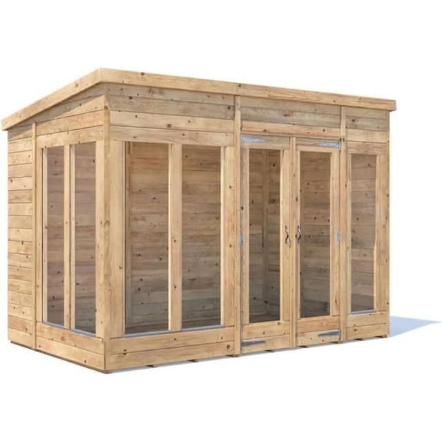 Dunster House Summerhouse 3M X 1.8M (10' X 6') Pent Roof, Fully Pressure Treated, Ragepanda Modular