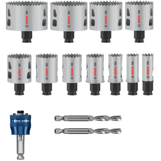 Bosch PRO 14 Piece Multi Material PC Plus Hole Saw Set 2608594426