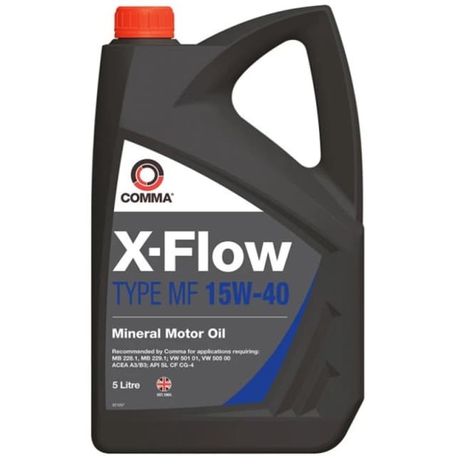 Comma Oil Comma Engine Oil X-Flow Type Mf 15W-40 Mineral Motor Diesel Petrol Cars 5 Litre