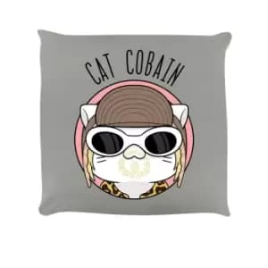 VI Pets Cat Cobain Filled Cushion (One Size) (Grey)