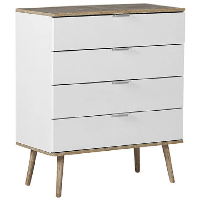 Beliani 4 Drawer Chest Walpi White