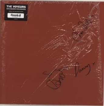 Voyeurs Rhubarb Rhubarb - Embossed Sleeve + Autographed 2014 UK vinyl LP HVNLP107