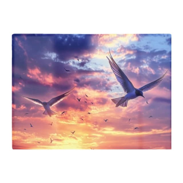 Warren Reed Designer Dawn Flight: Swallows At Sunrise Chopping Board