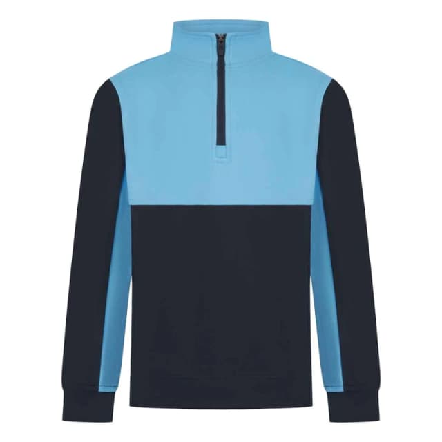 Finden & Hales Quarter Zip Track Top in Mid Navy Size: 3-4 Years Mid Navy Unisex 3-4 Years