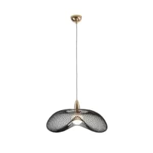 Forma Wire Frame Pendant Ceiling Light Shiny Gold, Black, E27