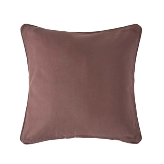 Homescapes Cotton Plain Chocolate Cushion Cover, 60 X 60 Cm