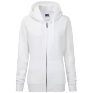 Russell Ladies Premium Authentic Zipped Hoodie (3-Layer Fabric) (M) (White)