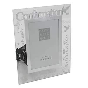 4" x 6" - Faith & Hope Glass Photo Frame - Confirmation