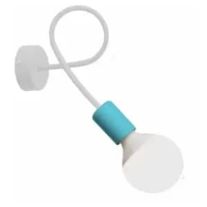 Helam Oxford Wall Lamp White, Turqouise 25cm