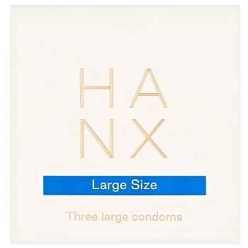 Hanx Ultra Thin Vegan Condom - Large Size (3 pack)
